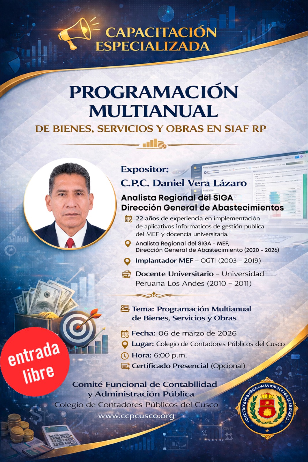 Flyer: Programación Multianual de Bienes, Servicios y Obras en SIAF RP