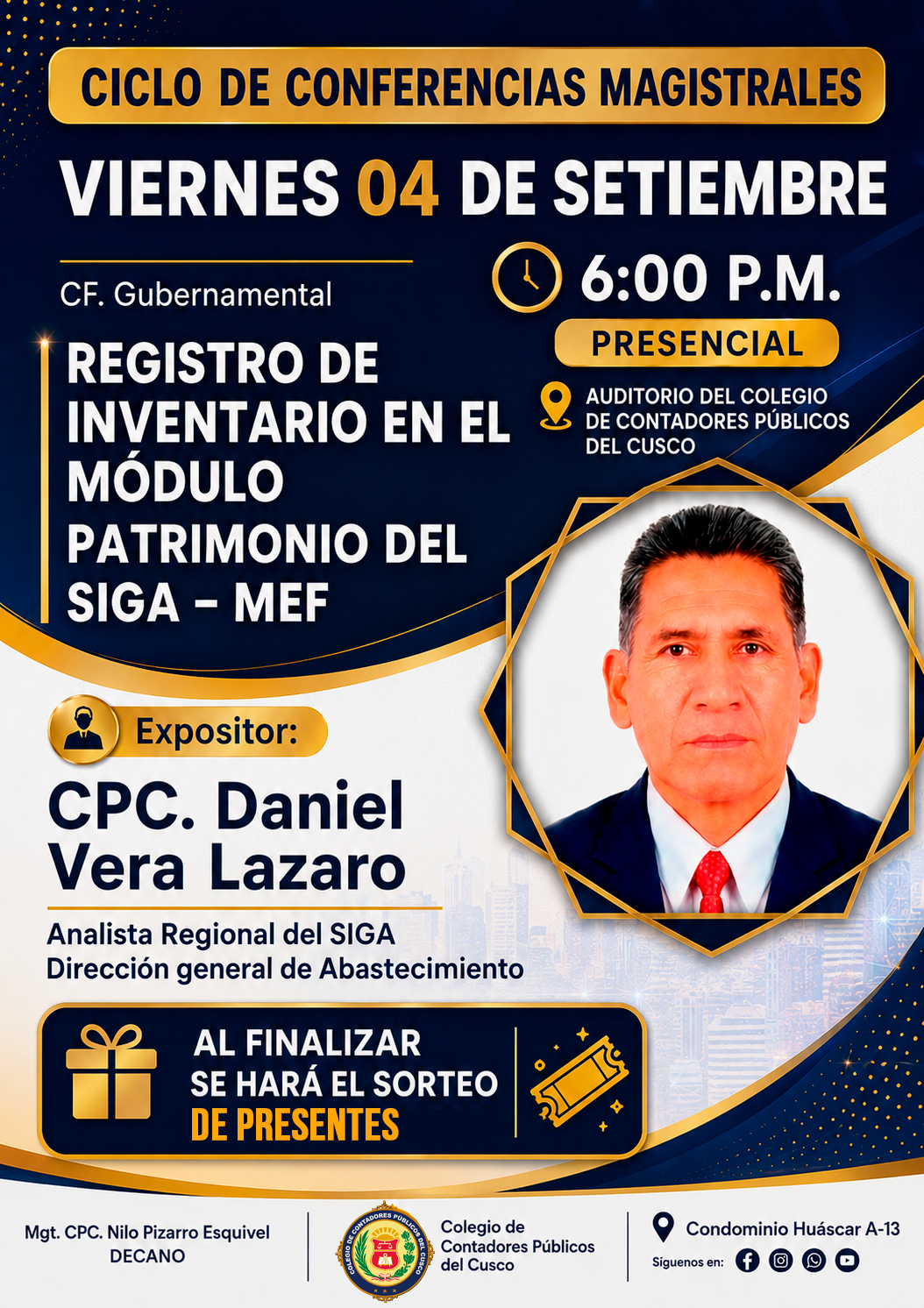 Flyer: “Registro de Inventario en el Módulo Patrimonio del SIGA – MEF”
