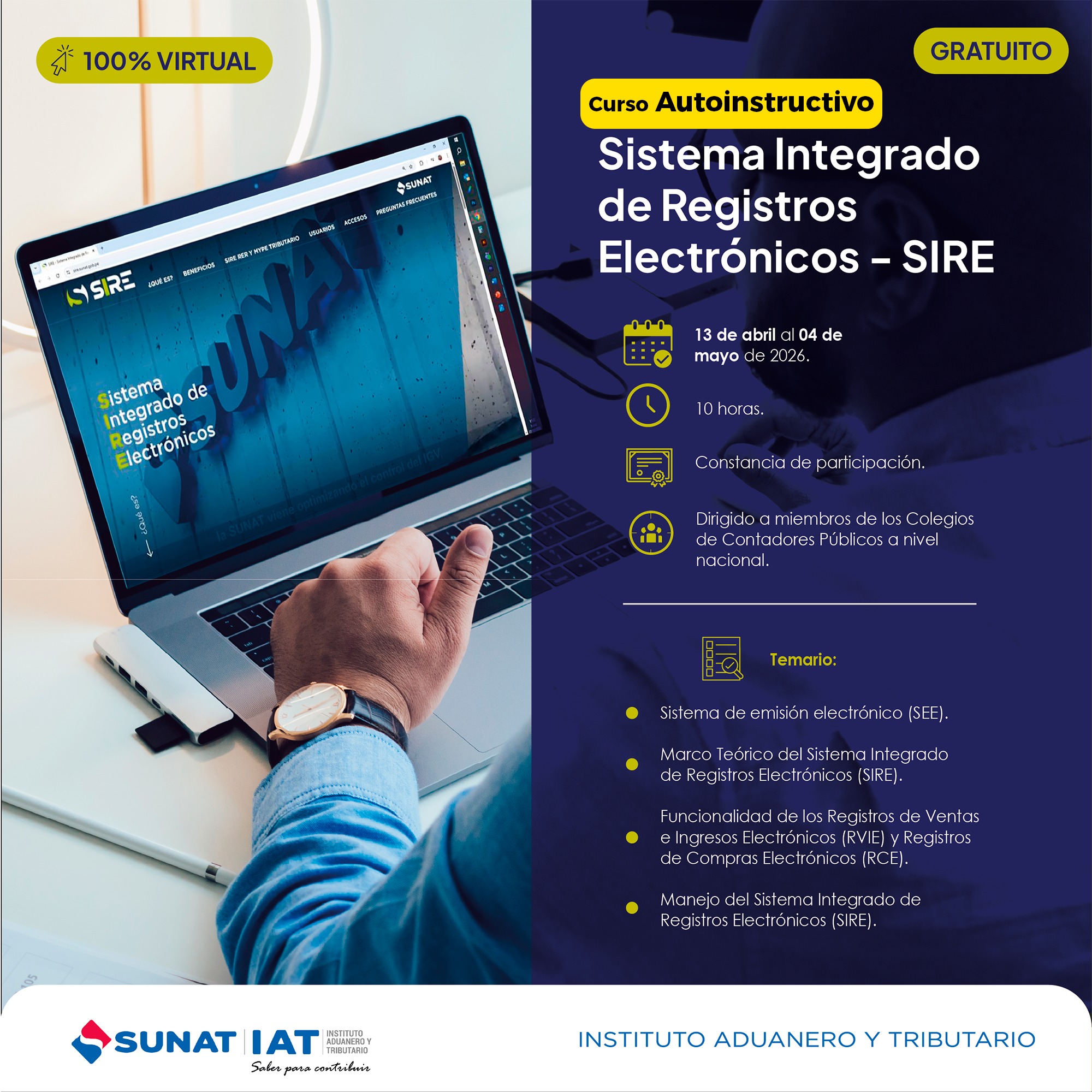 Flyer del curso: 💻 Sistema Integrado de Registros Electrónicos – SIRE
