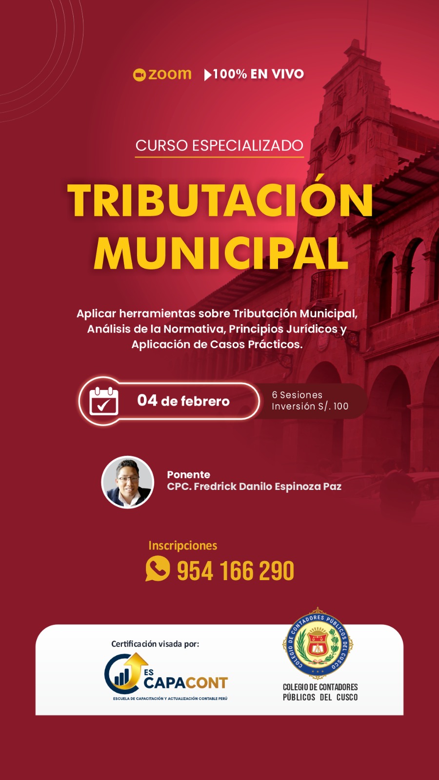 Flyer del curso: Tributación Municipal
